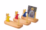 Card Holder Angel with Candle Holder yellow