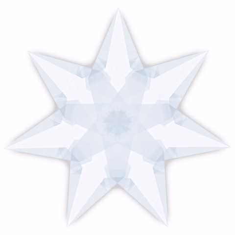 Fascinantes estrellas de ventana en blanco 