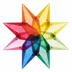 Fascinerende raamsterren Regenboogkleuren Fascinerende raamsterren Regenboogkleuren