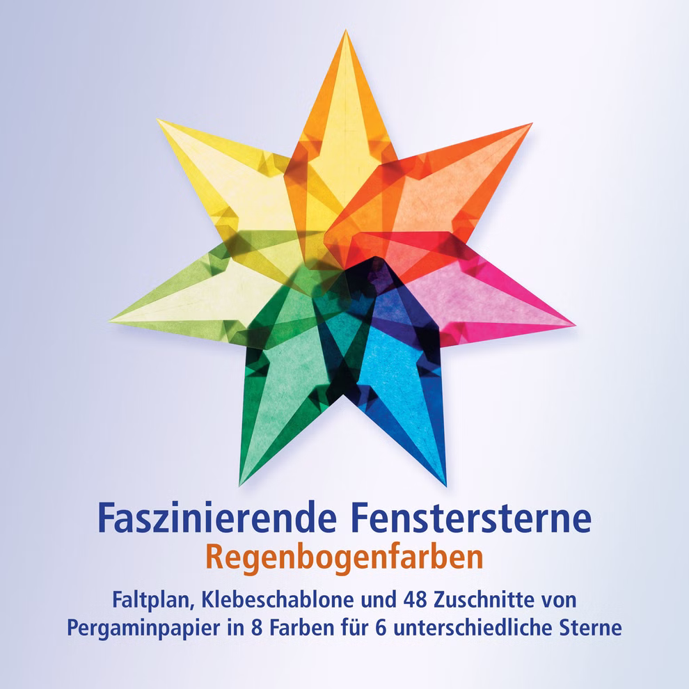 Fascinerende raamsterren Regenboogkleuren Fascinerende raamsterren Regenboogkleuren