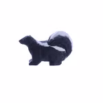 Figurine en bois de la moufette