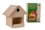 Houten bouwpakket vogelhuisje Houten bouwpakket vogelhuisje