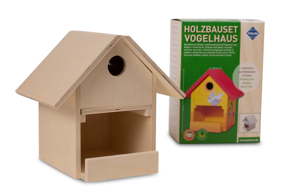 Houten bouwpakket vogelhuisje Houten bouwpakket vogelhuisje