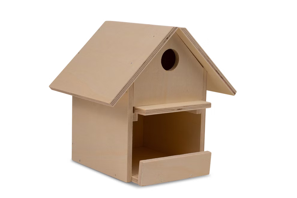 Houten bouwpakket vogelhuisje Houten bouwpakket vogelhuisje