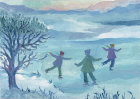 Ansichtkaart Winterdag