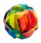 Schildkröt High Bounce Balls (Flummies) 3-er Set _26504 Das Schildkröt High Bounce Balls (Flummies) 3er Set besteht aus glänzenden facettierten Bällen mit unregelmäßiger polygonaler Oberfläche und einem leuchtenden Mosaik aus Rot Gelb Grün und Blau.