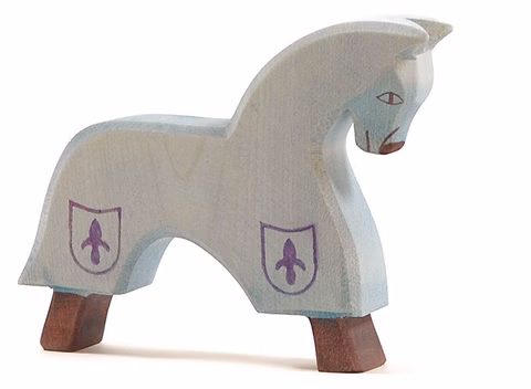 Cavallo da esposizione blu