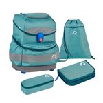 Satchel set, trellis/deep teal