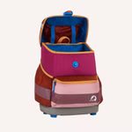 Finkid Schulranzen berry mix Gewicht ca. 990 g_29249 Der Finkid Schulranzen Beerenmix ist ein farbenfroher rechteckiger Rucksack (ca. 990 g) mit einer oberen Klappe die einen blauen Innenraum freigibt. Das Außendesign ist eine Mischung aus Rosa Orange Rot und Braun und verfügt über eine Reißverschlusstasche