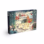 Penny Puzzle Puzzle Santa Lucia 500 Teile _29400 Das Puzzle Santa Lucia 500 Teile von Penny Puzzle zeigt Kinder in weißen Gewändern mit Kerzen die Santa Lucia in einem verschneiten Dorf mit roten Häusern immergrünen Bäumen und einem Rentier feiern - und damit den gemütlichen Geist der Winterferien einfan