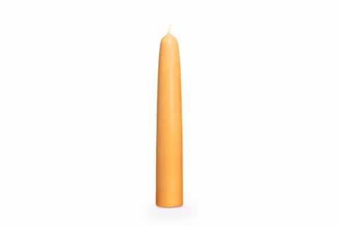 Vela cónica de cera de abeja 20 cm, Ø 3,5 cm