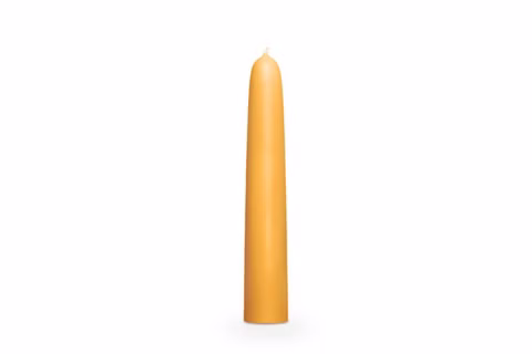 Vela cónica de cera de abeja 24 cm, Ø 4 cm 