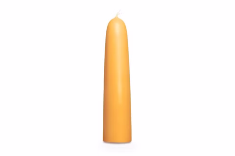 Bougie conique en cire d'abeille 20 cm, Ø 5 cm