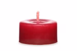 Bougie à réchaud en cire d'abeille, 8 pièces, rouge 