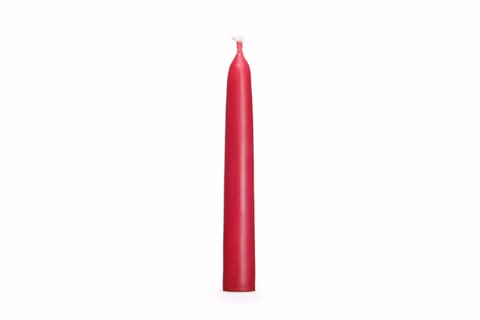 Candele di cera d'api, 12 pezzi, rosso 