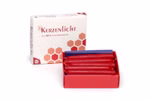 Beeswax candles, 12 pieces, red 