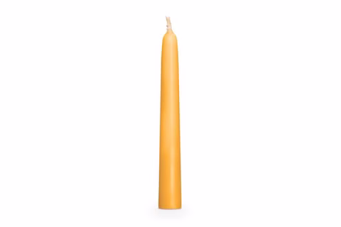 Beeswax candles, 12 pieces, natural 