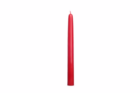 Beeswax candles, 6 pieces, red 
