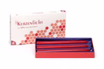Beeswax candles, 6 pieces, red 