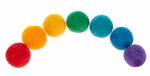 Felt balls natural coloured