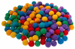 Felt balls natural coloured
