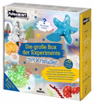 De grote doos met experimenten met kristallen