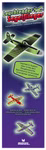 Die Verpackung für Leuchtender Segelflieger Glow in the Dark vom moses. Verlag zeigt ein grünes und schwarzes Flugzeug sowie rote blaue und grüne Segelflugzeuge auf einem lila Hintergrund.