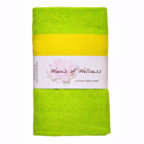 Organic cotton beach towel, coloured 