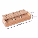 Das Bartl Klappenspiel groß Rechenspiel ist ein hölzernes Shut the Box Spiel mit Spielsteinen von 1-10 zwei Würfeln und den Maßen 225×7×43 cm.