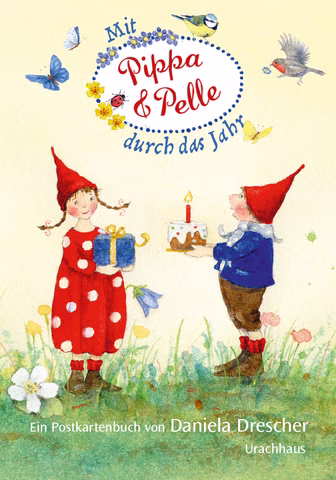 Postkartenbuch Mit Pippa und Pelle durch das Jahr