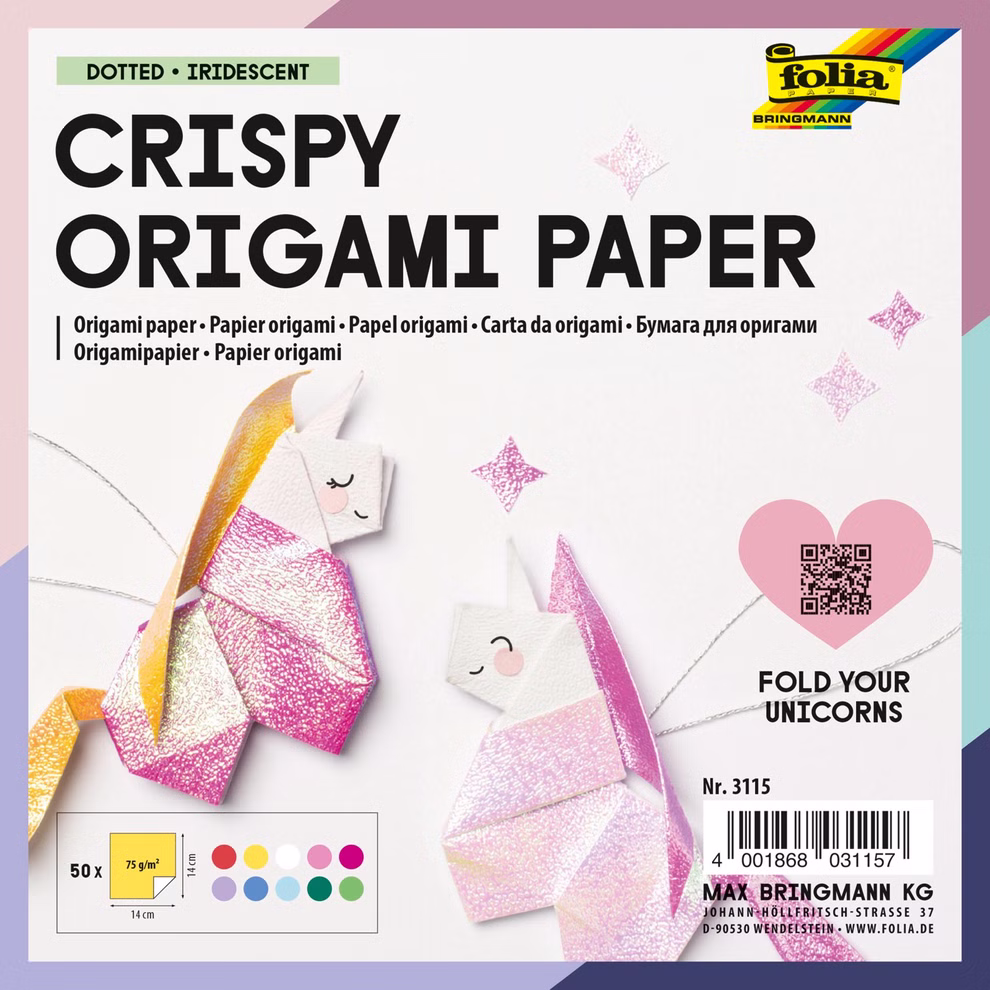 Carta origami iridescente punteggiata Carta origami iridescente punteggiata