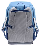 Deuter Deuter Waldfuchs Rucksack wave-nightblue Volumen 10 l_33357 Der Deuter Waldfuchs Rucksack (wave-nightblue 10L) von Deuter zeigt sich in der Rückenansicht mit gepolsterten grauen Mesh-Schultergurten verstellbaren Seitengurten und einem oberen Tragegriff.