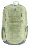 Deuter Deuter Schulrucksack Cotogy grove ripple-grove_33560 Der Deuter Schulrucksack Cotogy grove ripple-grove ist ein hellgrüner Rucksack mit geometrischem Pfeilmuster mehreren Reißverschlussfächern Seitentaschen einem Tragegriff und dem Deuter-Logo an der Oberseite.