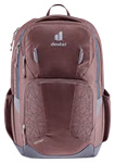 Deuter Deuter Schulrucksack Cotogy ashrose-ink_33571 Der Deuter Schulrucksack Cotogy ashrose-ink hat graue Akzente geometrische Muster auf der Fronttasche mehrere Reißverschlussfächer und Seitentaschen. Er ist aufrecht vor einem weißen Hintergrund abgebildet.
