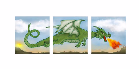 Trio di bersagli del drago 