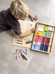 Learning box for arithmetic sticks with numbers Learning box for arithmetic sticks with numbers