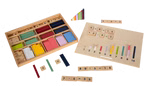 Learning box for arithmetic sticks with numbers Learning box for arithmetic sticks with numbers