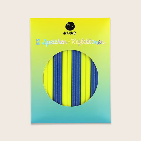 Catarifrangenti a raggiera giallo/blu neon