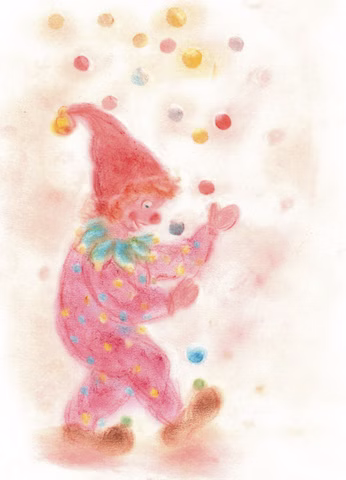 Carte d'art clown