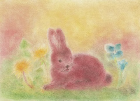 Carte d'art lapin