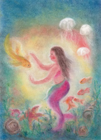 Carte d'art Fille de mer