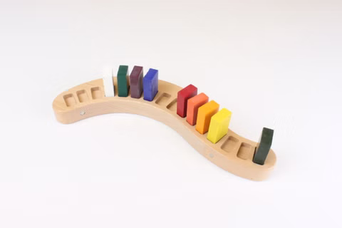 Supporto in legno per i blocchi da colorare a cera