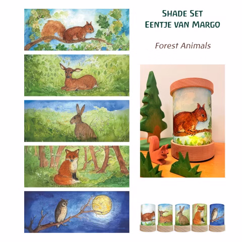 Juego de sombrillas Toverlux animales del bosque - Eentje van Margo