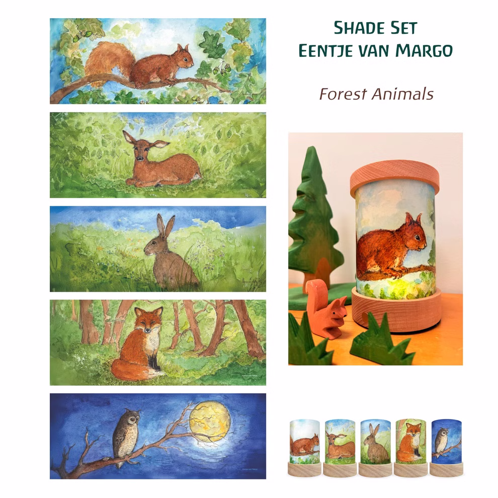 Toverlux Laternen-Schirme Set Waldtiere - Eentje van Margo Toverlux Laternen-Schirme Set Waldtiere - Eentje van Margo
