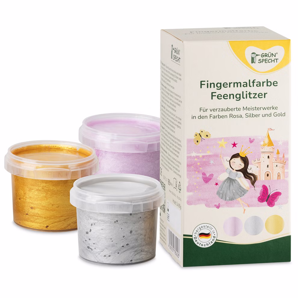 Peinture au doigt paillettes de fée Peinture au doigt paillettes de fée