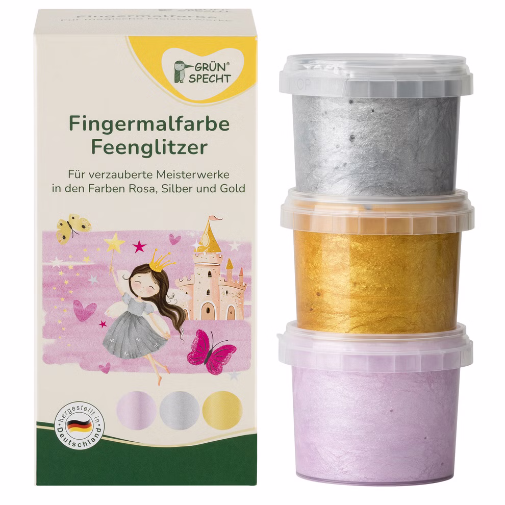 Peinture au doigt paillettes de fée Peinture au doigt paillettes de fée
