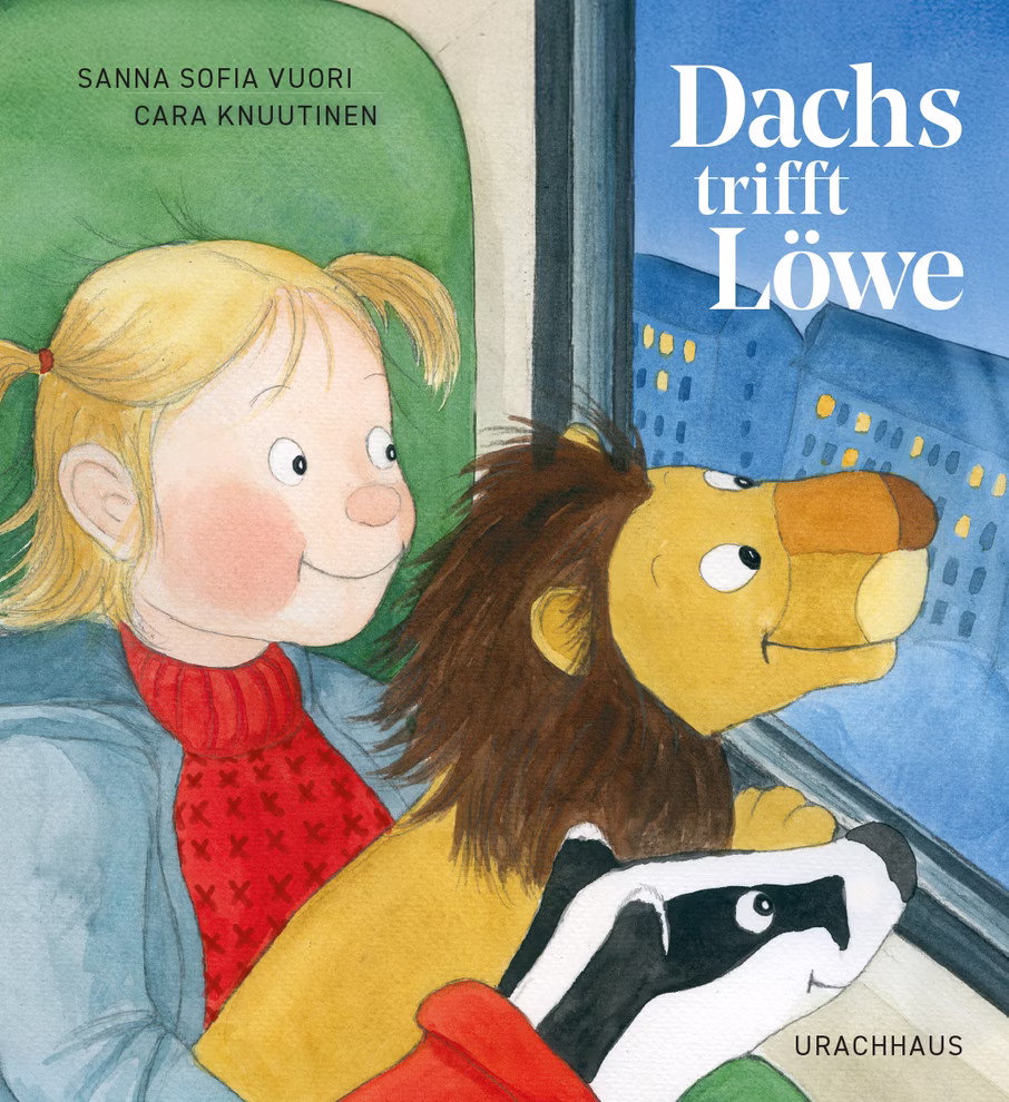Dachs trifft Löwe Buchcover von „Dachs trifft Löwe“ mit einer illustrierten Szene aus dem Bilderbuch.