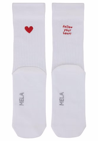 Gerippte Socken „follow your heart"