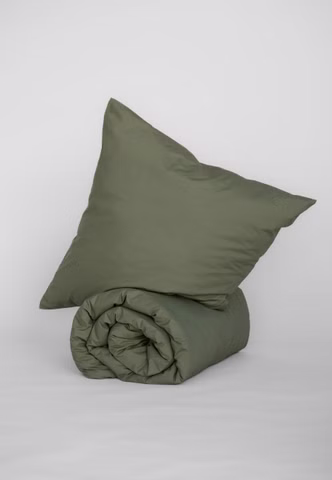 Perkal Bettwäsche Set, herbal green