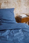 Perkal Bettwäsche Set, blau